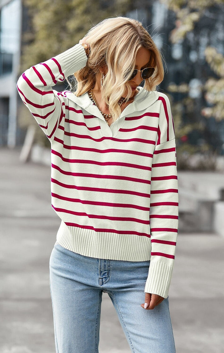 Clara Polo | Eleganter Pullover mit V-Ausschnitt für Frauen