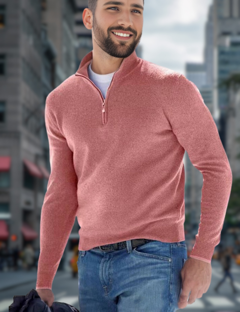 Ganti Pullover | Premium V-Ausschnitt Pullover mit Reißverschluss für Männer