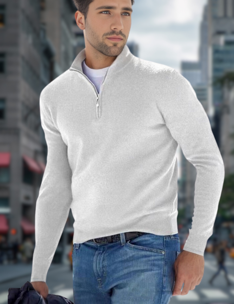 Ganti Pullover | Premium V-Ausschnitt Pullover mit Reißverschluss für Männer