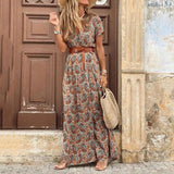 Clana Boho Kleid | Langes Ibiza Faltenkleid