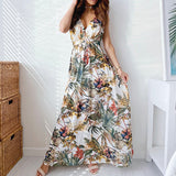 Mirella Dress | Langes Maxi-Sommerkleid mit Blumendruck