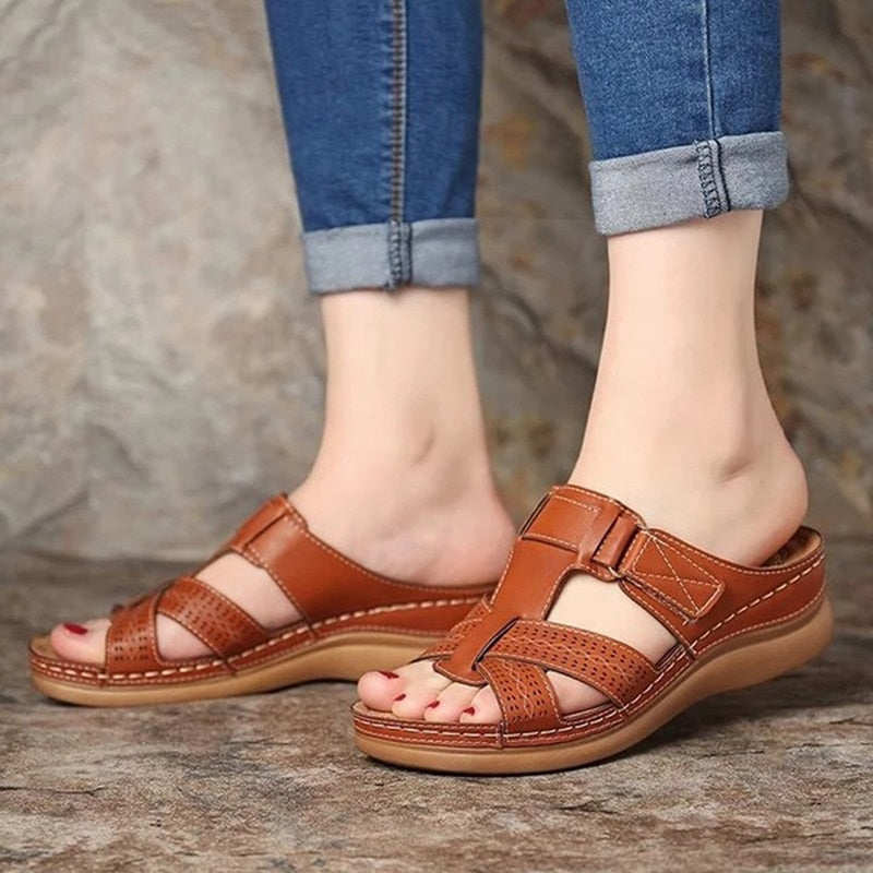 Deichma Sandalen | Damensandalen mit ergonomischem Fußbett und Absatz