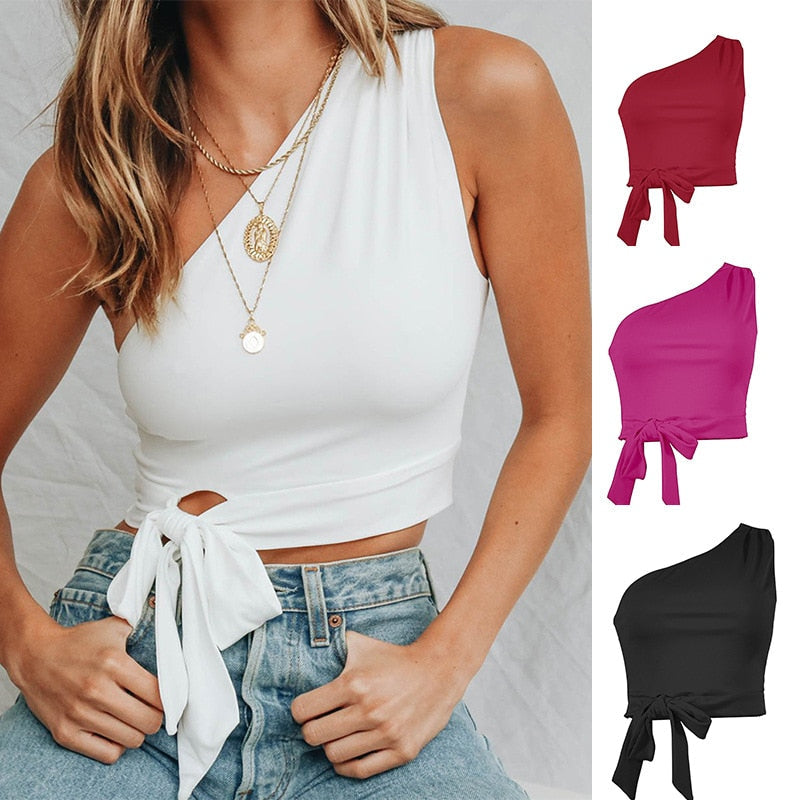 Loscana Shirt | Hip One-Shoulder-Top für Frauen