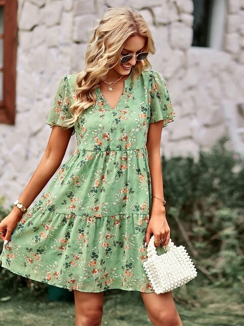 Esprid Kleid | Elegantes Kleid mit Blumendruck für Frauen