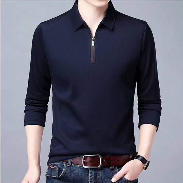 Hugo Poloshirt | Elegantes Herren Poloshirt Langarm mit Reißverschluss