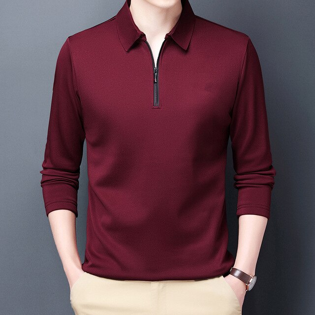 Hugo Poloshirt | Elegantes Herren Poloshirt Langarm mit Reißverschluss