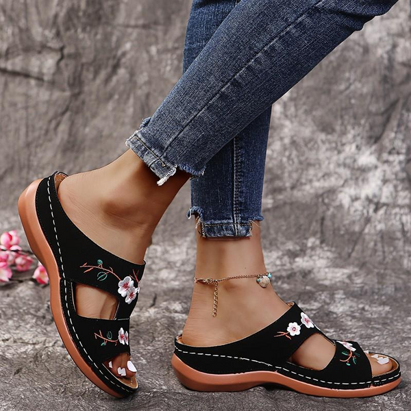 Clargo floral sandals | Orthopädische Damensandalen mit Blumenmuster