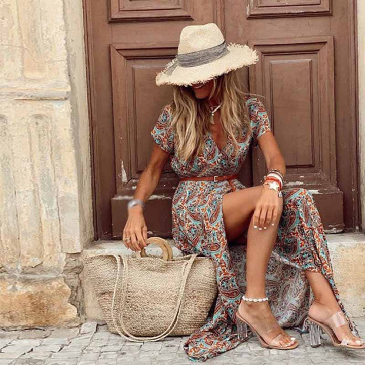 Boho Kleid - Elegantes langes Sommerkleid für Damen