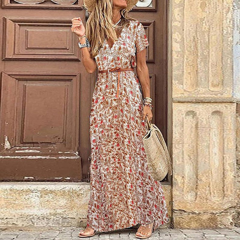 Boho Kleid - Elegantes langes Sommerkleid für Damen