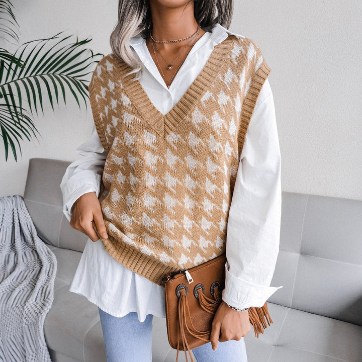 Bersha College Sommerpullover | Damenpullover im College-Stil mit Druck