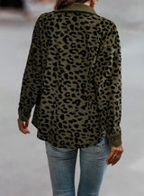 Camilla Herbstjacke | Bequemer Oversized-Mantel mit Leopardenprint