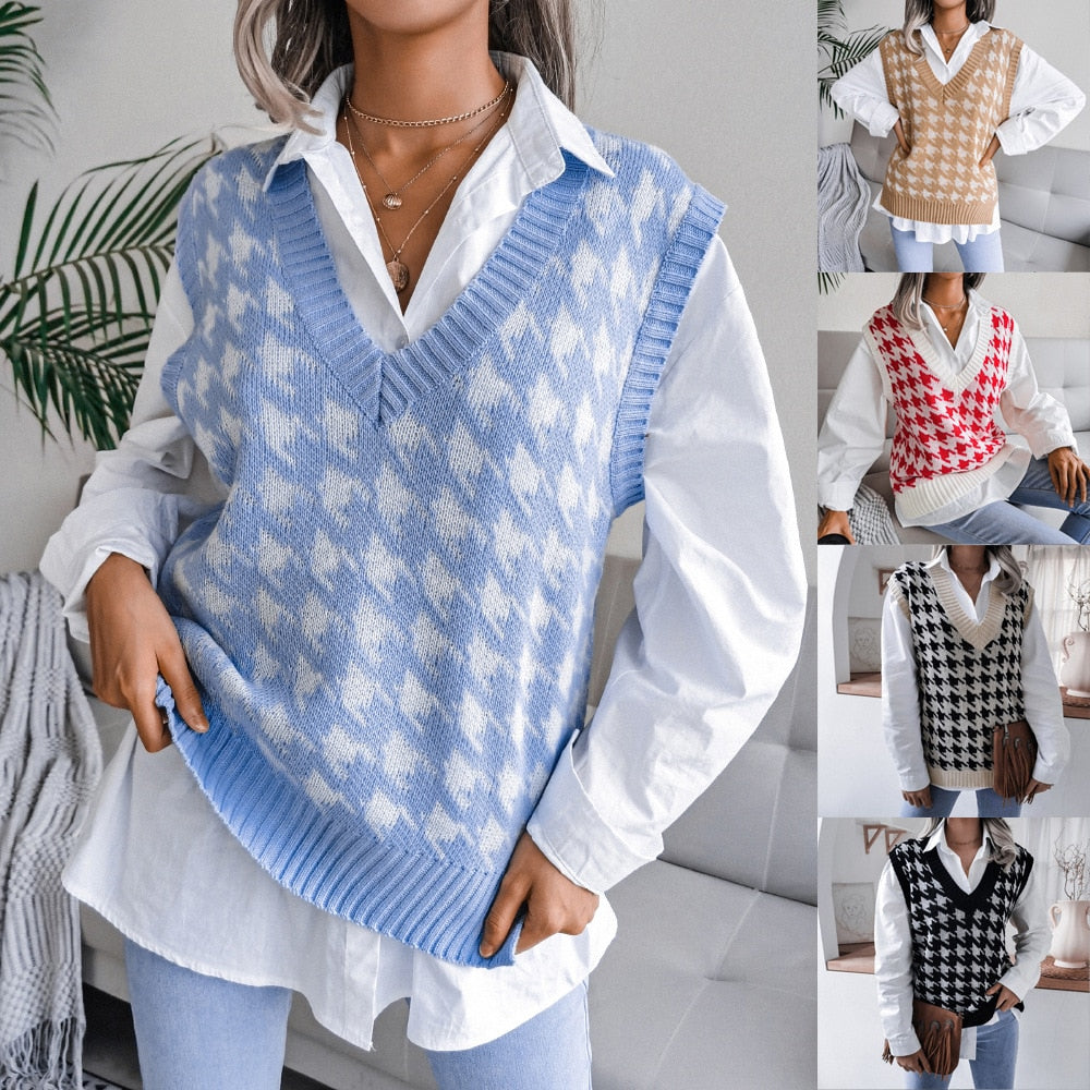 Bersha College Sommerpullover | Damenpullover im College-Stil mit Druck