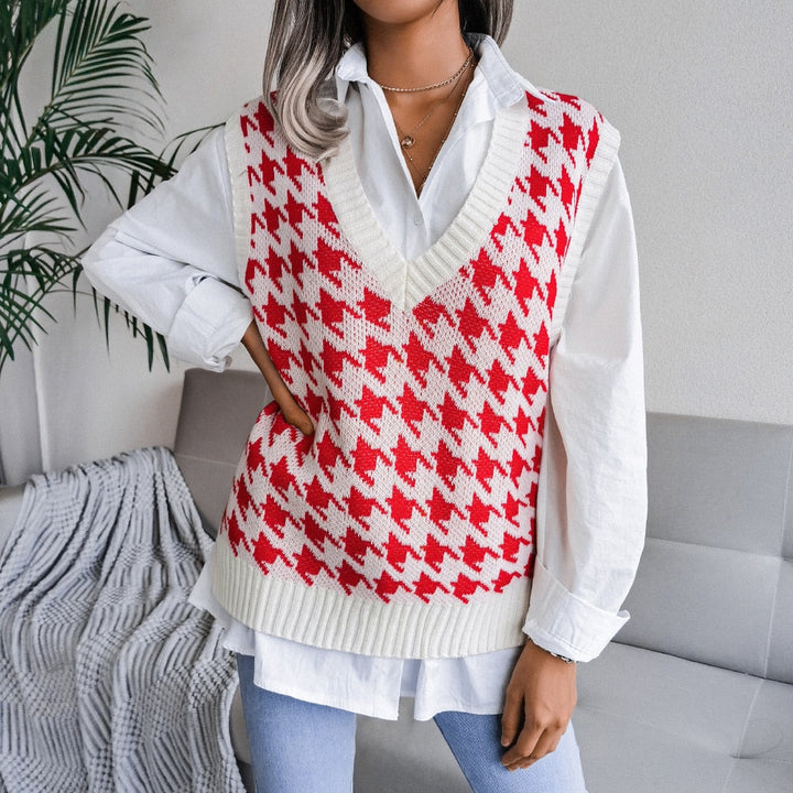 Bersha College Sommerpullover | Damenpullover im College-Stil mit Druck