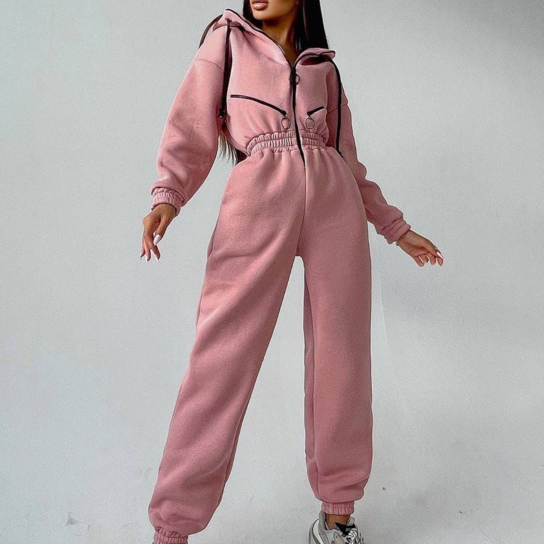Lotte Hausanzug | Modischer Onesie mit Kapuze Sweatanzug für Frauen