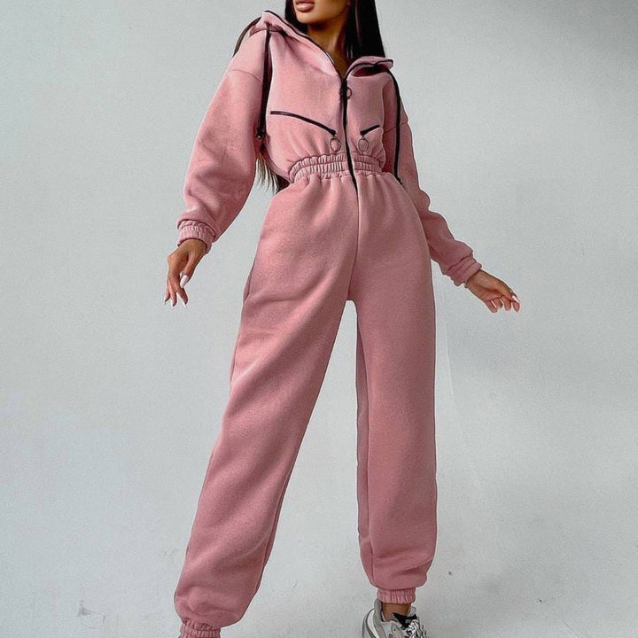 Lotte Hausanzug | Modischer Onesie mit Kapuze Sweatanzug für Frauen