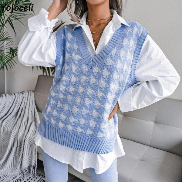 Bersha College Sommerpullover | Damenpullover im College-Stil mit Druck