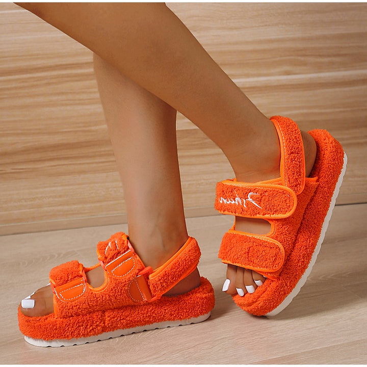 Fashion Soft | Plateau Damen Klettverschluss Sandale