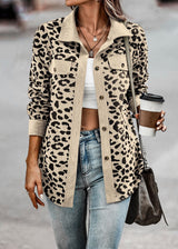 Camilla Herbstjacke | Bequemer Oversized-Mantel mit Leopardenprint