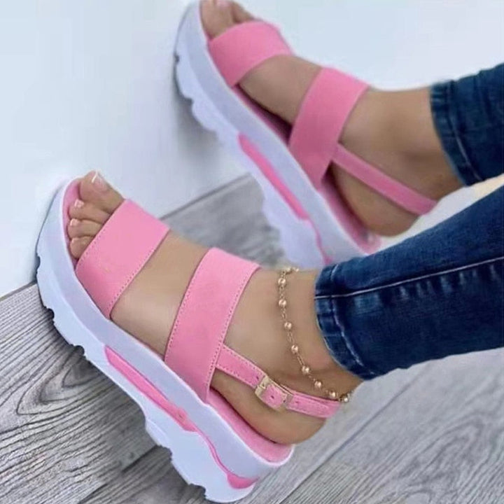 Luna Plateau-Sandalen | Bequeme Damensandalen mit Absatz