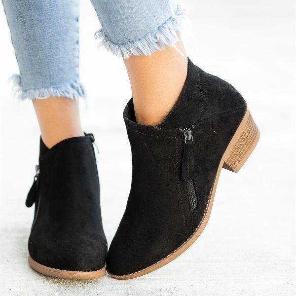Clargo Stiefeletten | Damenstiefelette mit Reißverschluss und hochwertigem Fußbett