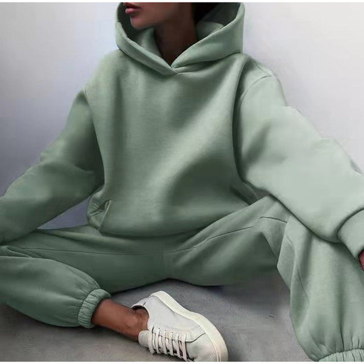 NAA-KD Casual Trainingsanzug | Oversized Damen-Kapuzenpulli mit weiter Jogginghose