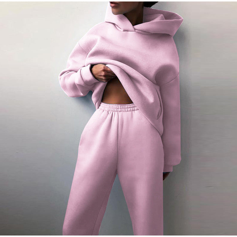 NAA-KD Casual Trainingsanzug | Oversized Damen-Kapuzenpulli mit weiter Jogginghose