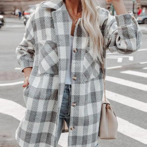 Weber Plaid Jacket | Bequemes übergroßes kariertes Überhemd für Frauen