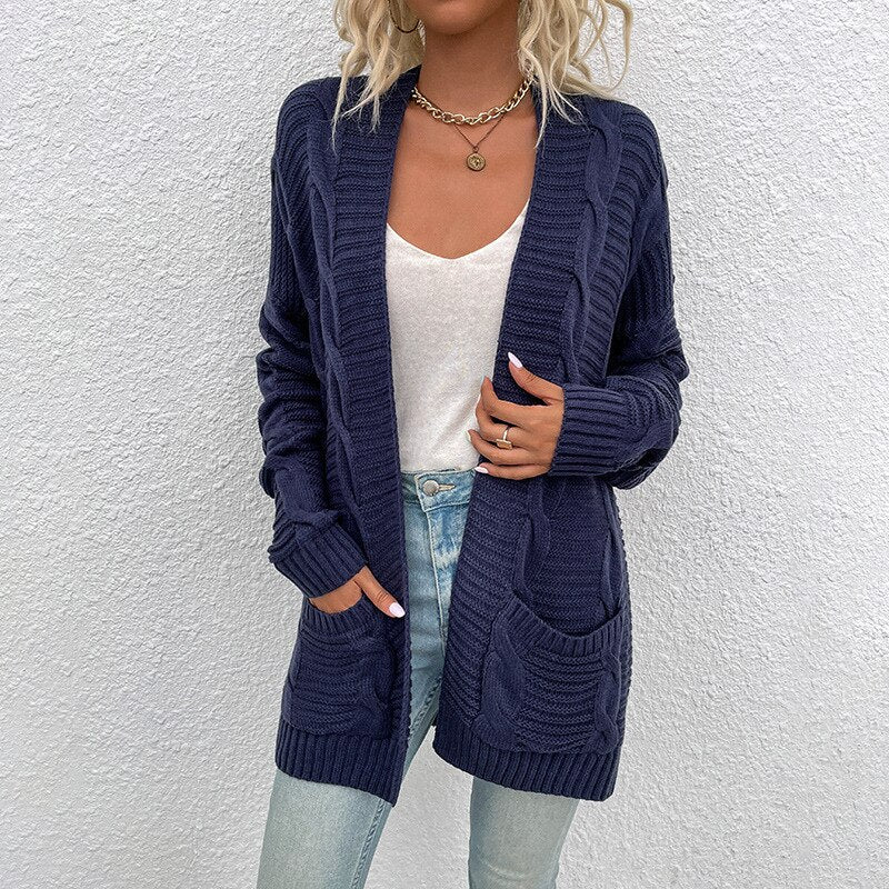 Gina Cardigan | Bequemer langer Strickmantel für Frauen